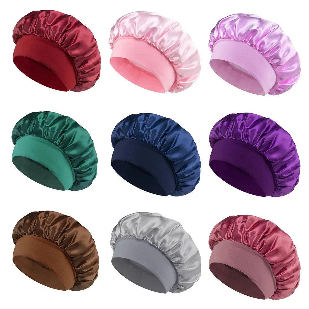 SilkWave Satin Sleep Bonnet