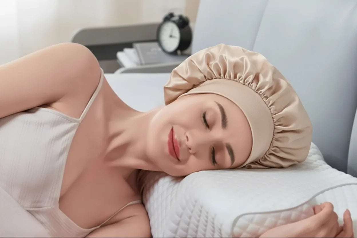 SilkWave Satin Sleep Bonnet